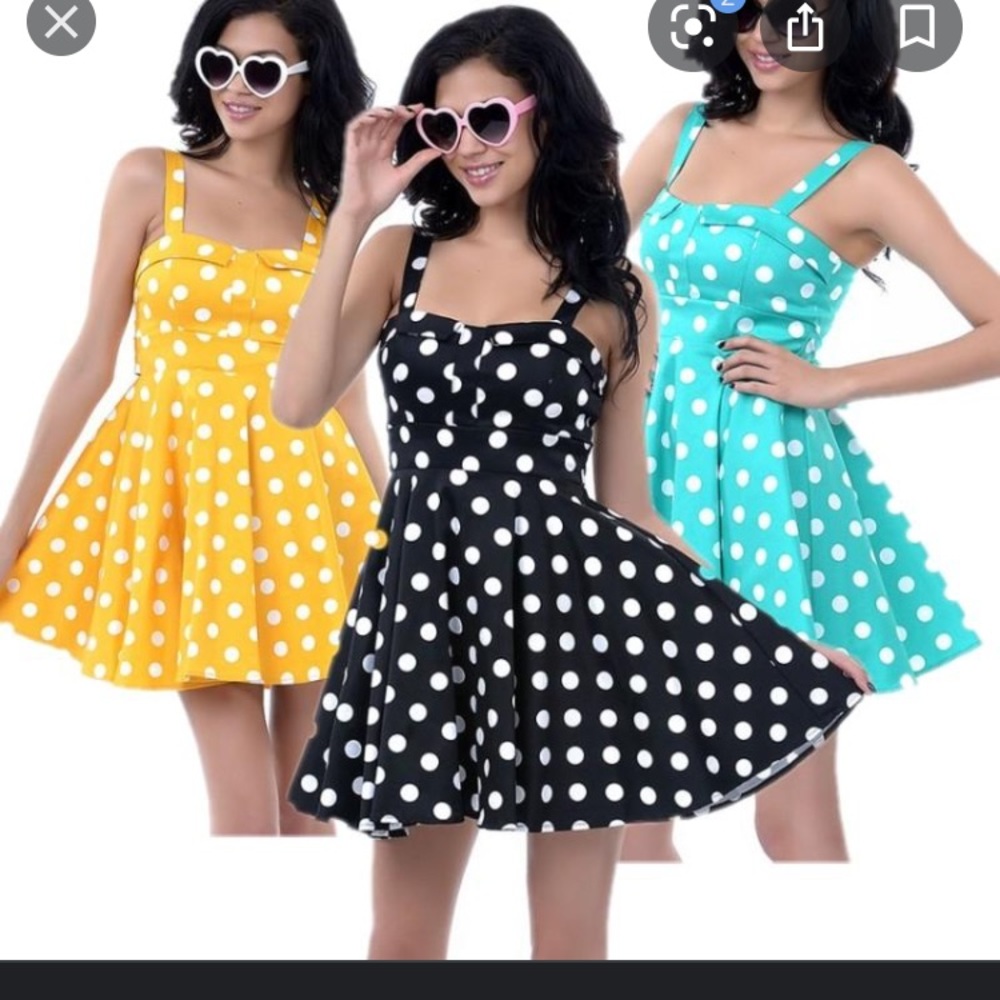 Dark Navy Polka dot Pinup/Rockabilly Dress